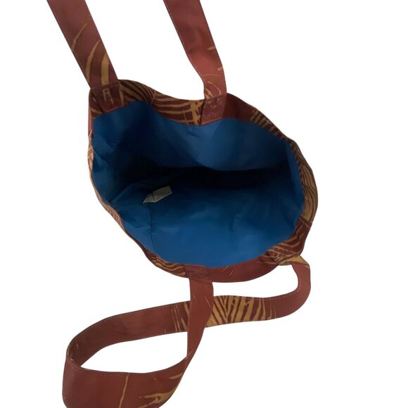 Burton Tote Bag Tropical Print Blue Lining Travel Vacation Casual - Picture 6 of 9